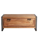 thumbnail of SIT Möbel Schoenenkast | 1 klep | Acacia natuur | Oud metaal antiek zwart | B 130 x D 40 x H 50 cm | 09258-01 | Serie PANAMA