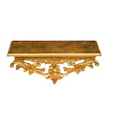 thumbnail of Mensola muro legno finitura foglia oro anticato L46xPR17xH22 cm Made in Italy lusso e classe per arredamenti sofisticati e ricercati