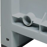 thumbnail of Palettenbox, 4 Lenkrollen, 2 Bremsen, LxBxH 1200x800x1000 mm, grau, geschlossen