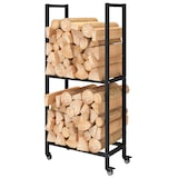 thumbnail of Outsunny Portalegna Esterno e Interno in Acciaio Due Livelli e Ruote