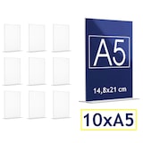 thumbnail of Danieli - Espositore Porta Menu da Tavolo 10 Pezzi - Portalistino A5 Acrilico Trasparente Con Base a T