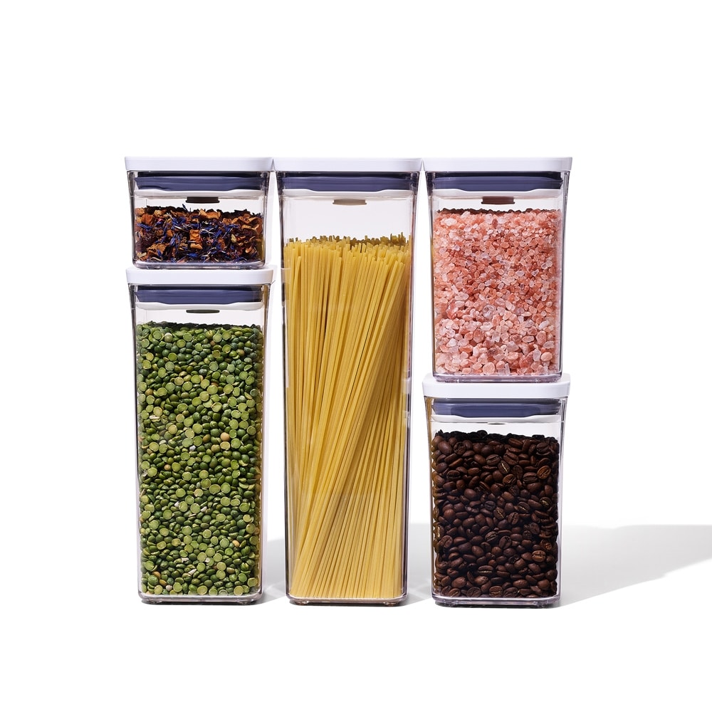 oxo - Set 5 contenitori da cucina POP - trasparente