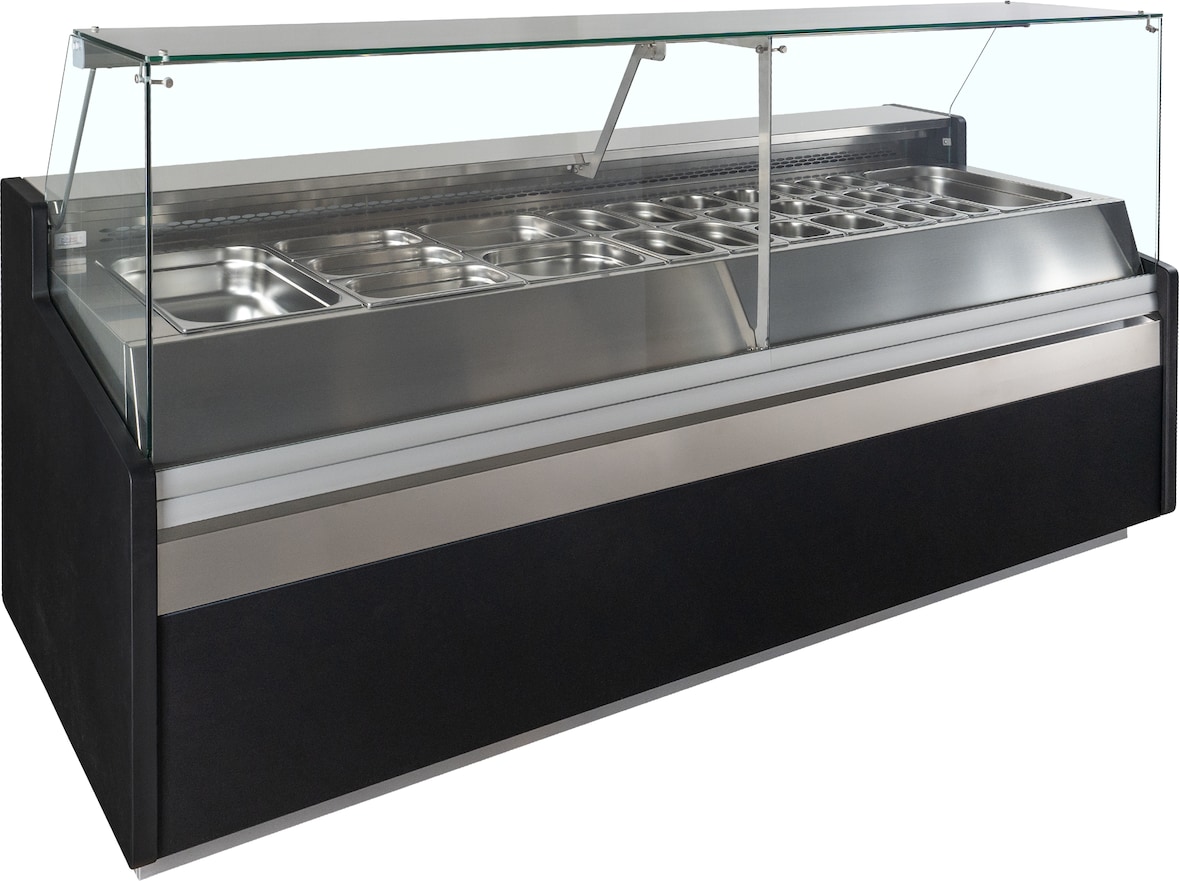 TEFCOLD Bedienungstheke SPID250 l Schwarz RAL9005