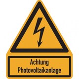 thumbnail of Dreifke® Aufkleber | Kombischild Symbol: DIN EN ISO 7010- W012 Warnung - 200x237 mm Folie selbstklebend