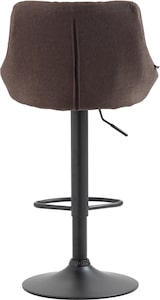thumbnail of Décoshop26 - Drehbarer Barhocker x1 höhenverstellbar taupefarbener Stoff mit Ziernähten schwarzes Metallgestell 10_0005707
