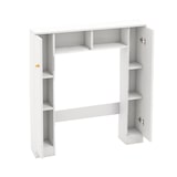 thumbnail of COSTWAY toiletkast, badkamerkast, toiletplank met verstelbare planken, 87,5 x 18 x 98 cm (wit)