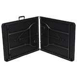 thumbnail of Mesa plegable, resistente al clima, con mango, apariencia de ratán, máx. 100 kg, negro