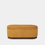 thumbnail of KLAST Banco con almacenaje tapizado en terciopelo mostaza Isola