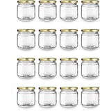 thumbnail of Pack de 20 frascos de vidro vazios de 100 ml com tampa, caixas, tecido, fio de juta e etiquetas kraft