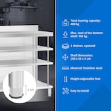 thumbnail of Royal Catering - Royal Catering Meuble bar comptoir - inox - 250 x 60 x 105 cm Comptoir de bar Plan de travail professionnel Table de travail en