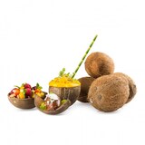 thumbnail of Schale in Braun aus Kokosnuss, 100 x 65 x h 15/50 mm, 10 Stück