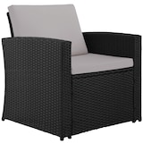 thumbnail of tectake Conjunto de rattan JESOLO  preto/cinzento - 405015
