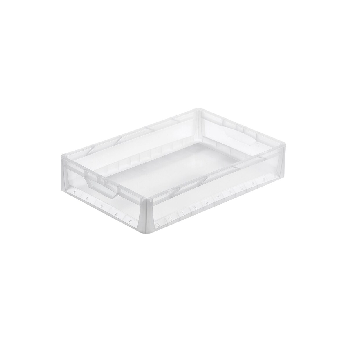 PROREGAL Bac Euro transparent LightLine avec poignée ouverte | HxLxP 12x40x60cm, 24 litres | boîte industrielle, boîtes de rangement