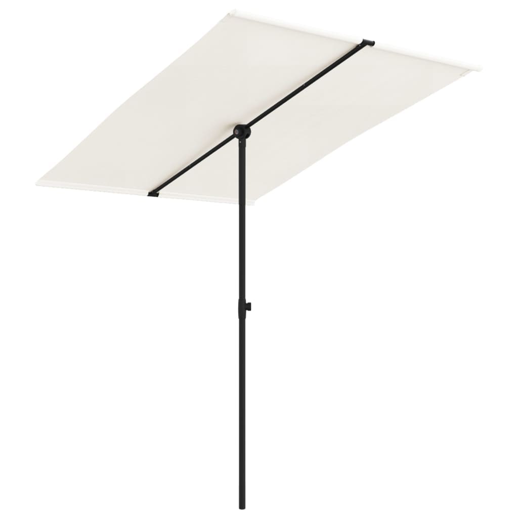 Helloshop26 - Buitenparasol met aluminium paal 2 x 1,5 m zandwit 02_0021267