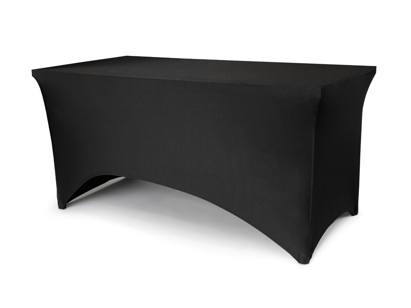 24x Bankett-Tischbezug, 183x76x74 cm, schwarz Tisch Husse Stretch Tischdecke