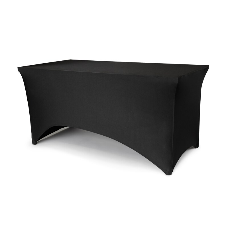 24x Bankett-Tischbezug, 183x76x74 cm, schwarz Tisch Husse Stretch Tischdecke