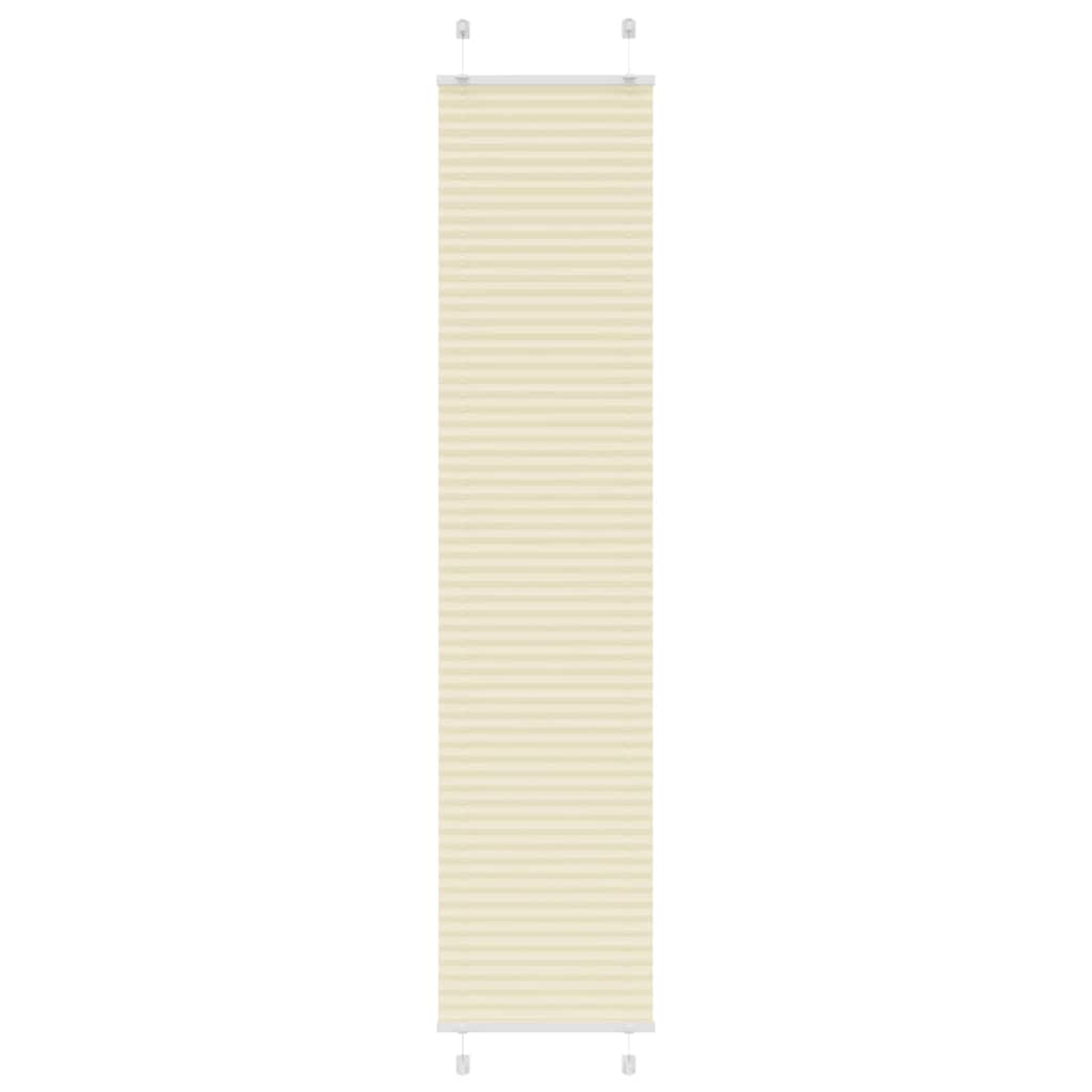 vidaXL Plissee Creme 45x200 cm Stoffbreite 44,4 cm Polyester