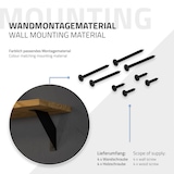 thumbnail of ML-Design Regalhalterung 4er Set 15 cm Schwarz, Metall, dreieckige Regalwinkel, schwebende Wandhalterung 90°, Wandkonsole Hängeregal Regalstütze