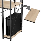 thumbnail of tectake Bureau informatique HERSHEY 122x61x120cm - Bois clair industriel, Chêne Sonoma - 404426
