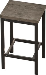 thumbnail of Esstisch Set mit 3 Hockern Bartisch 148x40x90 cm Braun+Grau, MDF Tischplatte und Metallgestell, platzsparend und pflegeleicht