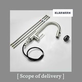 thumbnail of KLARWERK® Paul | ausziehbare Niederdruck Armatur Silber gebürstet | Edelstahl Wasserhahn Küche | U-Auslauf Mischer 360° drehbar | Boiler 3 Anschlüsse