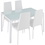 thumbnail of tectake Ensemble table et 4 chaises BERLIN en acier - blanc - 402838