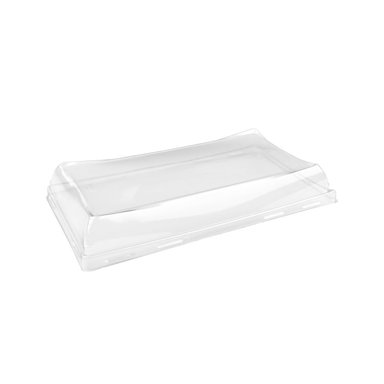MONOUSO - Coperchio Plastica Trasparente Vassoio 12x22cm (50 Pezzi)