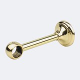 thumbnail of Kit de tringle à rideaux Laiton Poli Verni 150cm Diam.20mm Embout Contemporain - Fixation Mur - Boulet