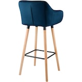 thumbnail of 2er Set Barhocker Grant Samt blau