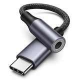 thumbnail of USB-C auf 3,5 mm Audio Aux Adapter – Nylon geflochtenes Kabel für Samsung, Huawei, Xiaomi und weitere Geräte – Schwarz