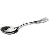 thumbnail of Cuchara café de plástico mini efecto metal 10 cm (1 paquete de 50 unidades)