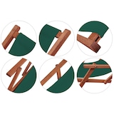 thumbnail of Gartenliege grün Liegestuhl Sonnendach Sonnenliege Tisch Kissen Deckchair Strandstuhl 10-304STKH