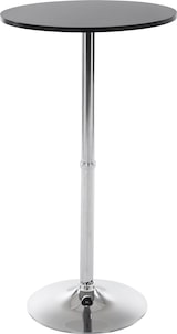 thumbnail of Décoshop26 - Bistro-Bartisch mit runder Tischplatte 60 cm Durchmesser schwarzes Holz Metallgestell 10_0005590