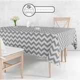 thumbnail of Toalha de Mesa Resistente a Manchas Touch Tecido Vichy Check Retangular, Algodão Impermeável, 140x240 cm (Linhas Cinza, 140x240cm)