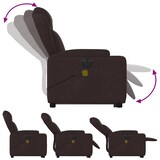 thumbnail of vidaXL Elektrischer Massagesessel mit Aufstehhilfe Dunkelbraun Stoff