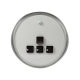 thumbnail of Horloge mondiale analogique avec 3 fuseaux horaires, modèle mural avec changement automatique heure d'été/heure d'hiver, piles non incluses