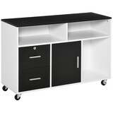 thumbnail of Mueble Auxiliar de Oficina Mueble Archivador con Ruedas Estantes y Cajones Armario Multiusos con Gran Almacenaje 100x35x65 cm