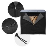 thumbnail of ML-Design Kaminholzregal Abdeckung, LxH: 240 x 165 cm, Schwarz, wetterfest, Polyester Wetterschutz, Schutzhülle für Feuerholzregal, Brennholzregal