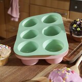 thumbnail of Muffinform für 6 Muffins Platinum Silikon mintgrün Backform Cupcake