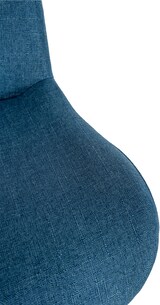 thumbnail of CHEFGASTRO Barhocker GINZA Weiß Stoff HxBxT 85x50x50cm Blau Barstuhl