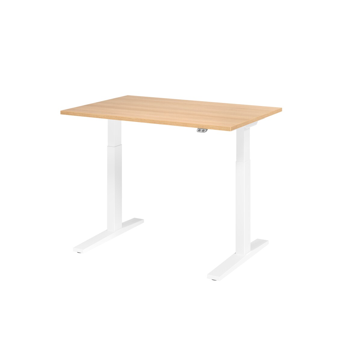 Hammerbacher-Sitz-Steh-Schreibtisch el.120x80cm Eiche/Weiß-VXMKA12/E/W