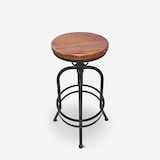 thumbnail of Sgabello da bar vintage industriale regolabile con poggiapiedi Klom-SGA551WNE