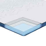 thumbnail of vidaXL Matratzenpads Weiß und blau 160 x 200 cm Gel-Speicherschaum