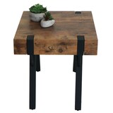 thumbnail of Mesa de apoio HWC-L54, mesa de apoio, mesa de cabeceira, mesa de sala de estar, mesa de café, metal MDF 50x50x50cm ~ carvalho selvagem escuro