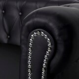 thumbnail of Canapé Chesterfield à 2 places cuir synthétique noir  Modèle Opaline