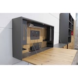 thumbnail of bümö Wandschreibtisch klappbar & abschließbar Mini-Office in Graphit/Asteiche