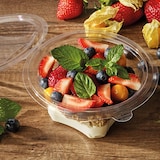 thumbnail of 8 X 50 Feinkost- und Salatschalen mit Klappdeckel, R-PET rund 1000 ml Ø 18,5 cm · 7,8 cm glasklar