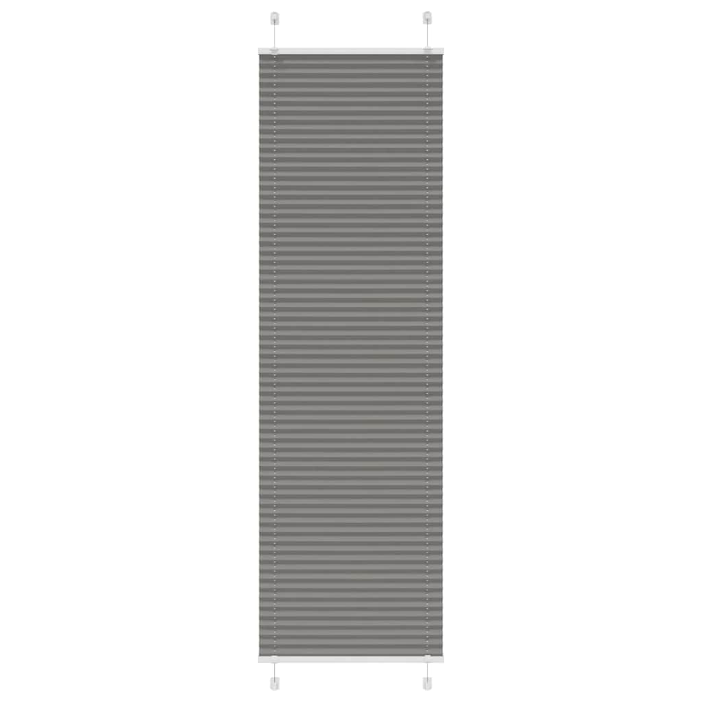 vidaXL Plissee Anthrazit 55x200 cm Stoffbreite 54,4 cm Polyester