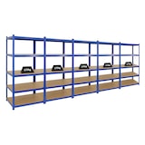 thumbnail of PROREGAL Mega Deal 5x étagère robuste ODIN | HxLxP 180x90x60cm | Charge du compartiment 175kg | Bleu | étagère de garage étagère de cave