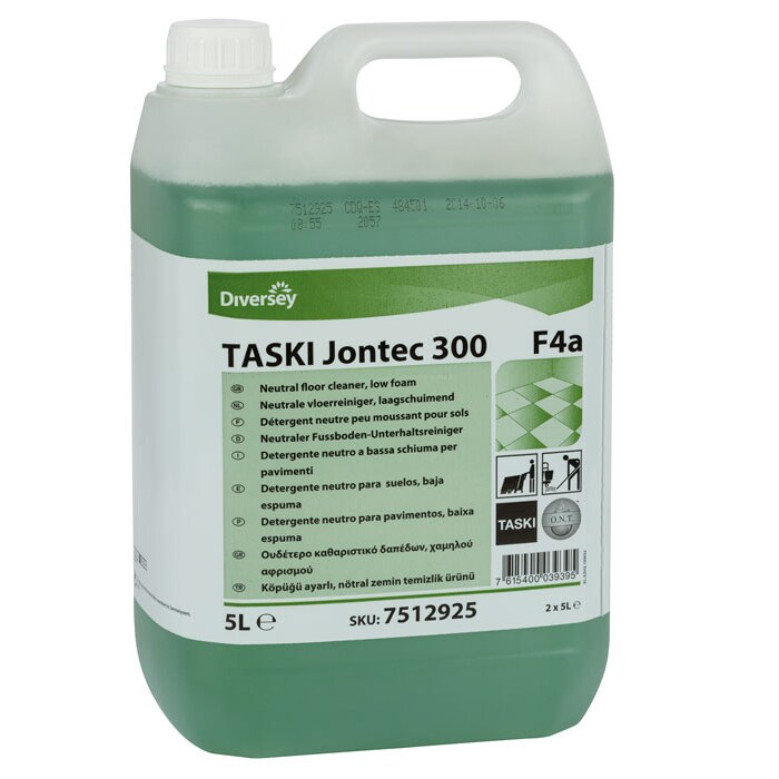 TASKI | Jontec 300 F4a - Detergente neutro para suelos, baja espuma - 5 L